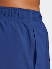 Синий - adidas Solid CLX Short Length Swim Shorts - Изображение 5 из 6
