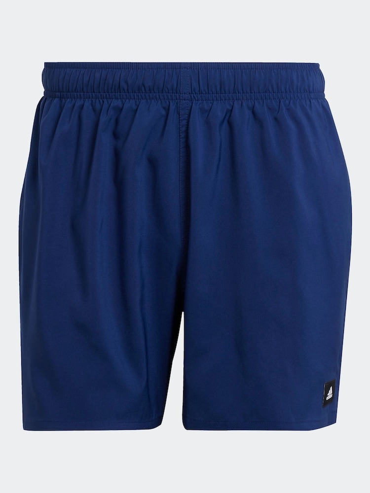 Синий - adidas Solid CLX Short Length Swim Shorts - Изображение 6 из 6