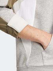 adidas Grey Seasonal Essentials Colourblock Hoodie - Image 5 of 6