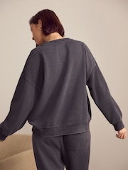 Washed Grey Graphic Sweatshirt - Image 3 of 9