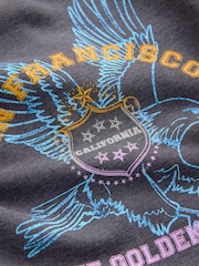 Washed Grey Graphic Sweatshirt - Image 8 of 9