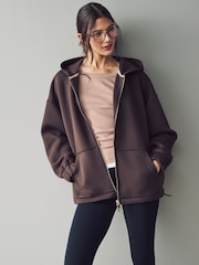 Chocolate Scuba Full Zip Hoodie - Image 1 of 7