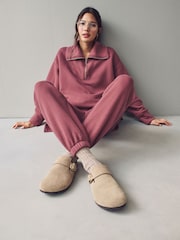 Pink Textured Half Zip Jumper - Image 2 of 7