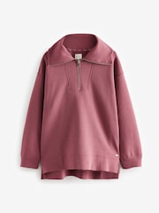 Pink Textured Half Zip Jumper - Image 5 of 7