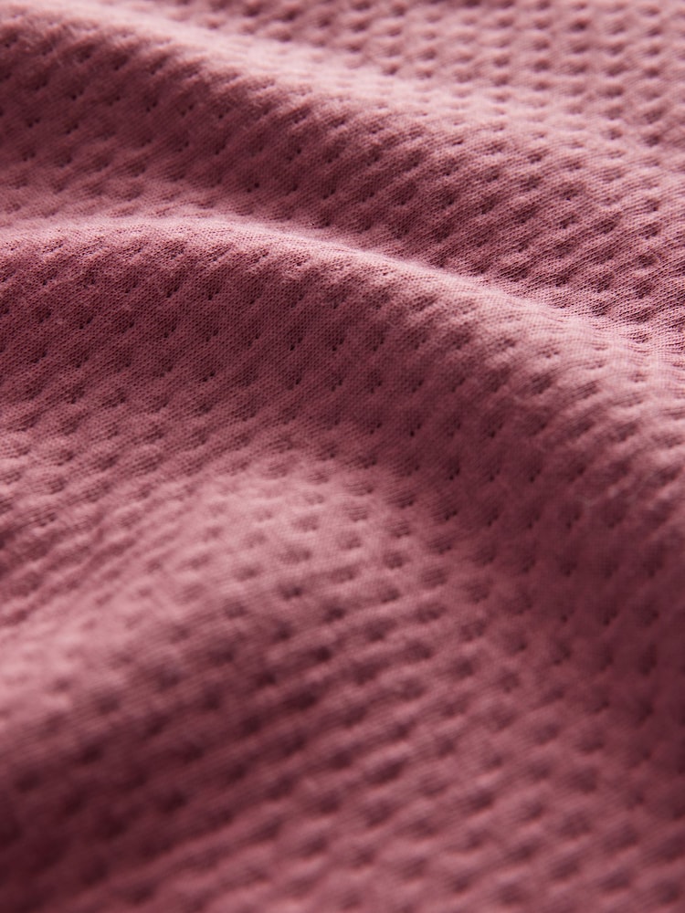 Pink - Strukturierter Pullover mit Halbreißverschluss - Bild 7 von 7 Pink - Strukturierter Pullover mit Halbreißverschluss - Bild 7 von 7