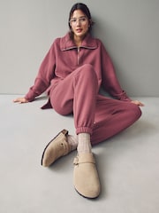 Pink Textured Cuffed Joggers - Image 3 of 8
