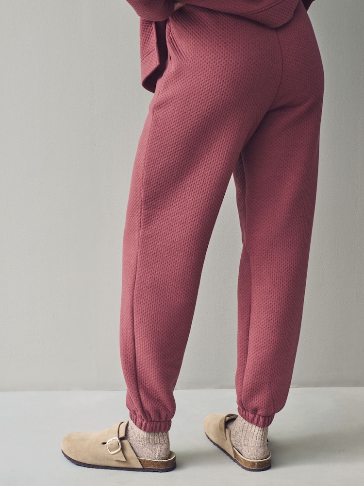 Rose - Pantalon de jogging texturé à revers - Image 4 of 8
