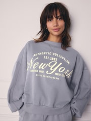 Azul - Sudadera con eslogan - Imagen 1 de 11