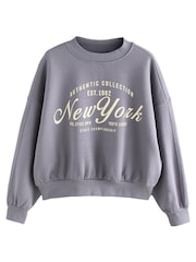 Azul - Sudadera con eslogan - Imagen 9 de 11