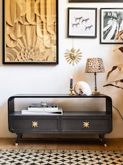 Rockett St George Black Ringo Up to 35 Inch TV Unit - Image 1 of 16