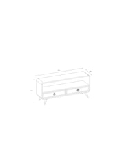 Rockett St George Black Ringo Up to 35 Inch TV Unit - Image 16 of 16