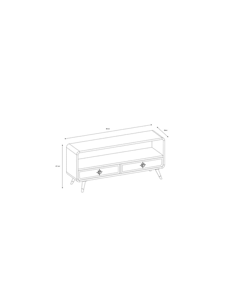 Rockett St George Black Ringo Up to 35 Inch TV Unit - Image 16 of 16