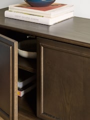 Jasper Conran London Dark Oak Aden Wide Up to 50 Inch TV Unit - Image 3 of 8