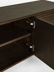 Jasper Conran London Dark Oak Aden Wide Up to 50 Inch TV Unit - Image 8 of 8