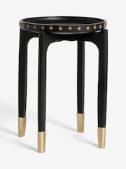 Rockett St George Black Mango Wood Studded Side Table - Image 4 of 5