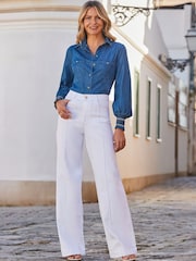 Sosandar Blue Shir Cuff Denim Shirt - Image 5 of 5
