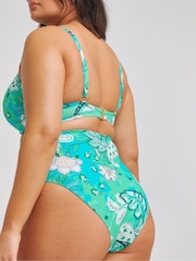 Simply Be Blue Magisculpt Twist Front High Waist Bikini Briefs - Image 2 of 4