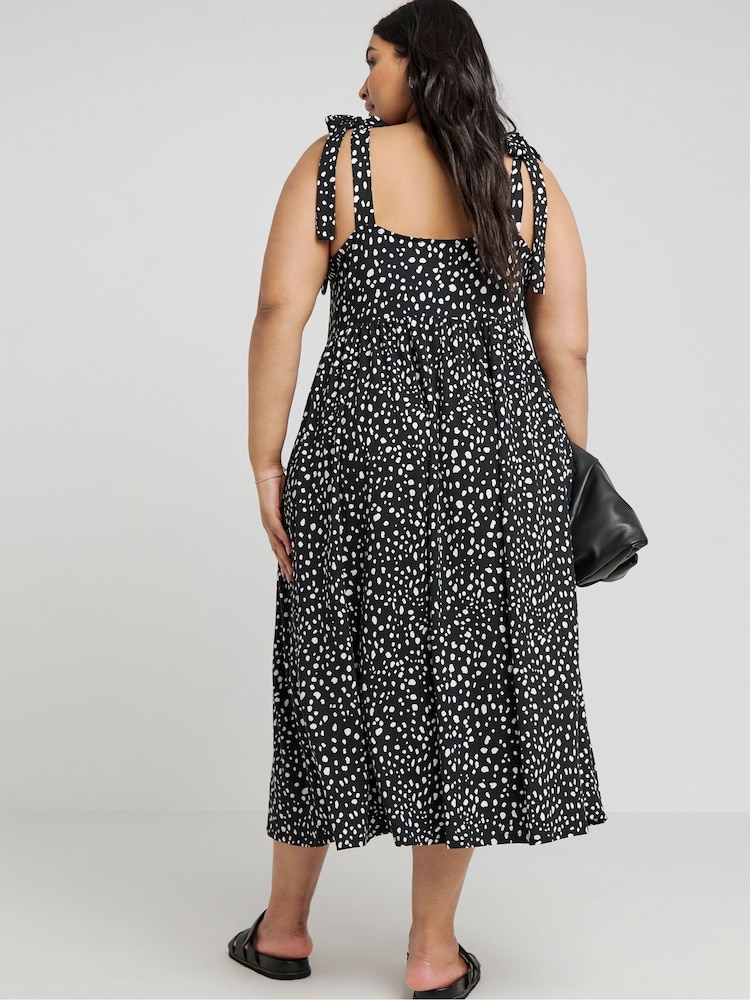 Simply Be Black Supersoft Tie Strap Maxi Dress - Image 2 of 4