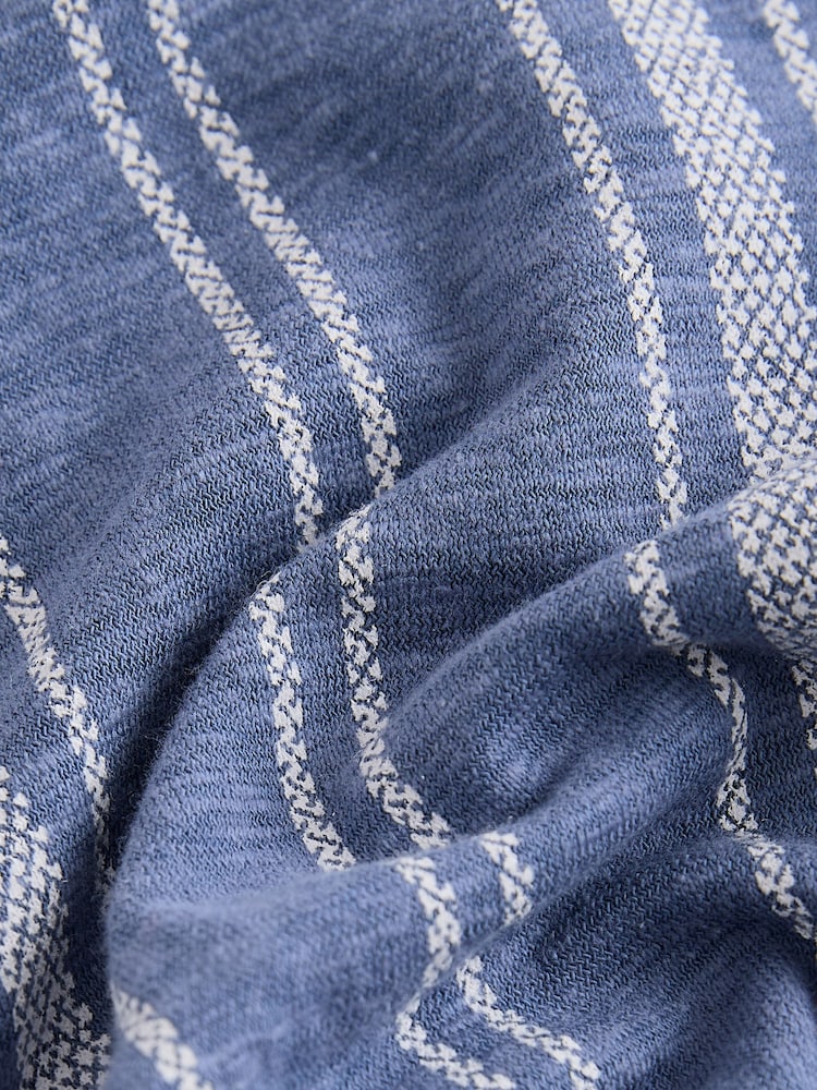 Blue Striped Jersey Midi Dress - Image 10 of 11