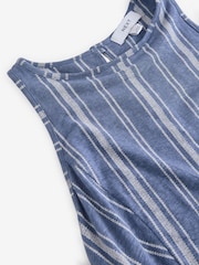Blue Striped Jersey Midi Dress - Image 11 of 11