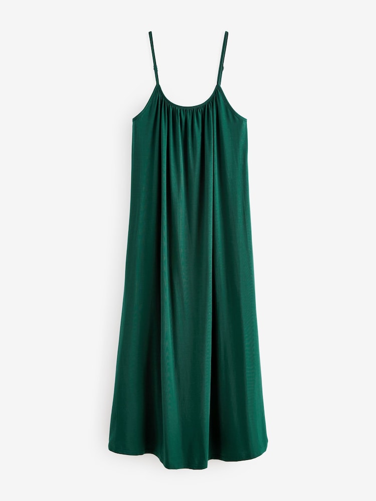 emerald green midi slip dress Emerald Midi Slip Dress Emerald / M
