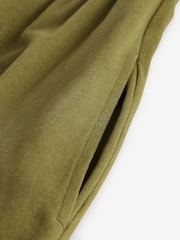 Green Shirred One Shoulder 100% Cotton Midi Dress - Image 7 of 7
