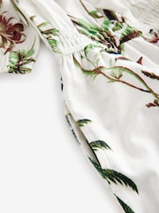 Blanco crudo - Off Shoulder Summer 100% Cotton Playsuit - Imagen 9 de 10