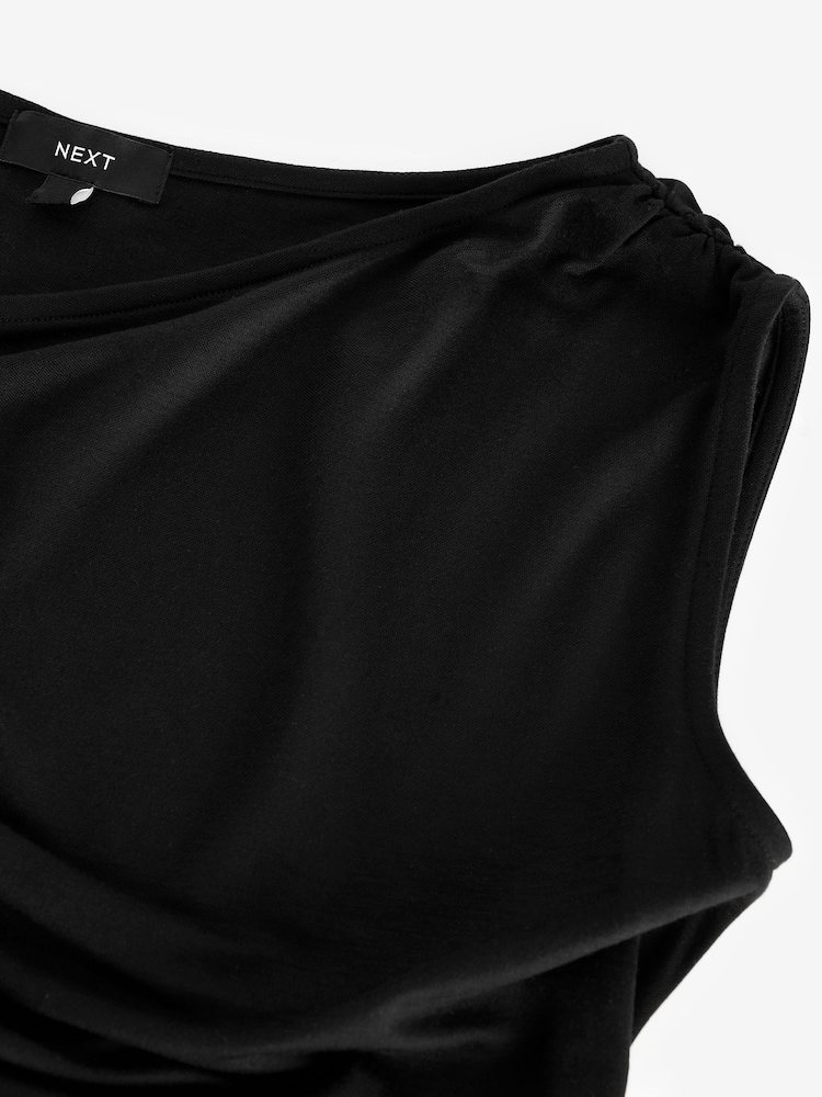 Black Off Shoulder T-Shirt Dress - Image 10 of 10