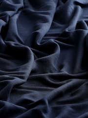 Navy Blue Midi T-Shirt Summer Dress Containing TENCEL™? Lyocell - Image 8 of 9