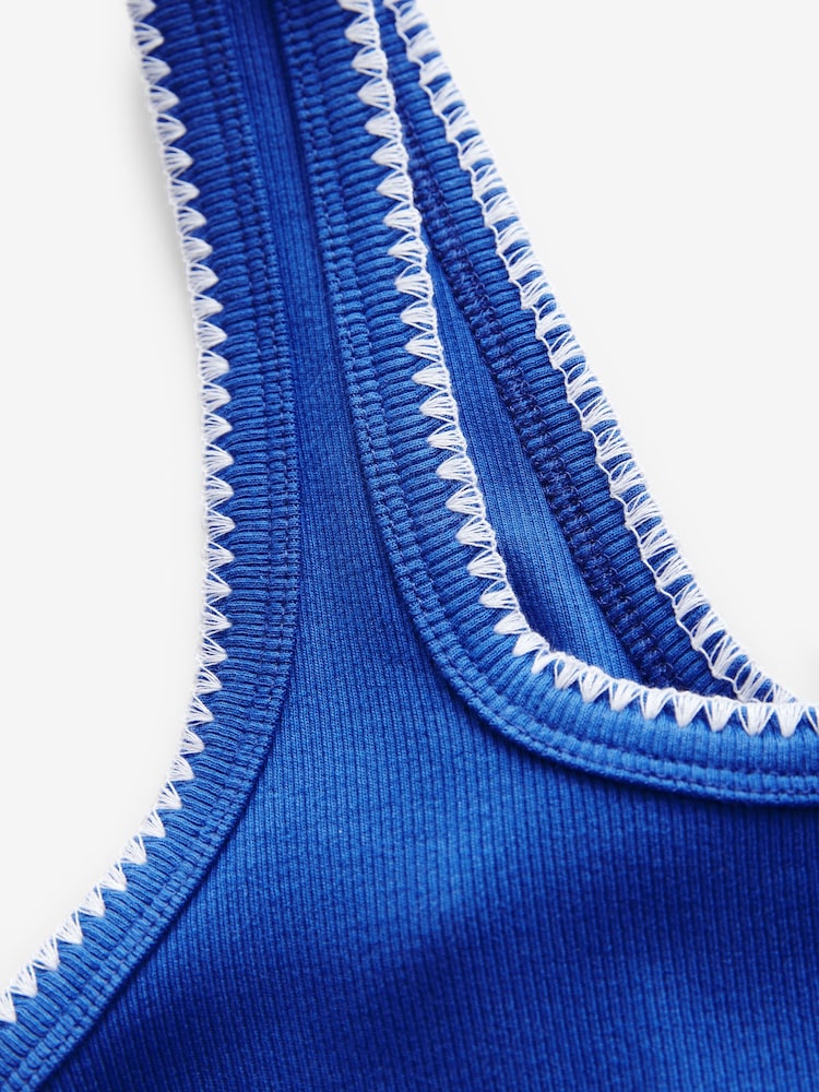 Cobalt Blue Jersey Midi Summer Dress - Image 8 of 9