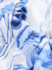White/Blue Midi Summer Dress - Image 9 of 10