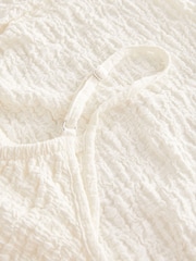 White Textured Jersey Maxi Dress - Image 8 of 8