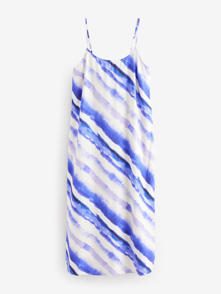 Buy Blue Tie Dye Midi Slip Summer Dress from Next USA