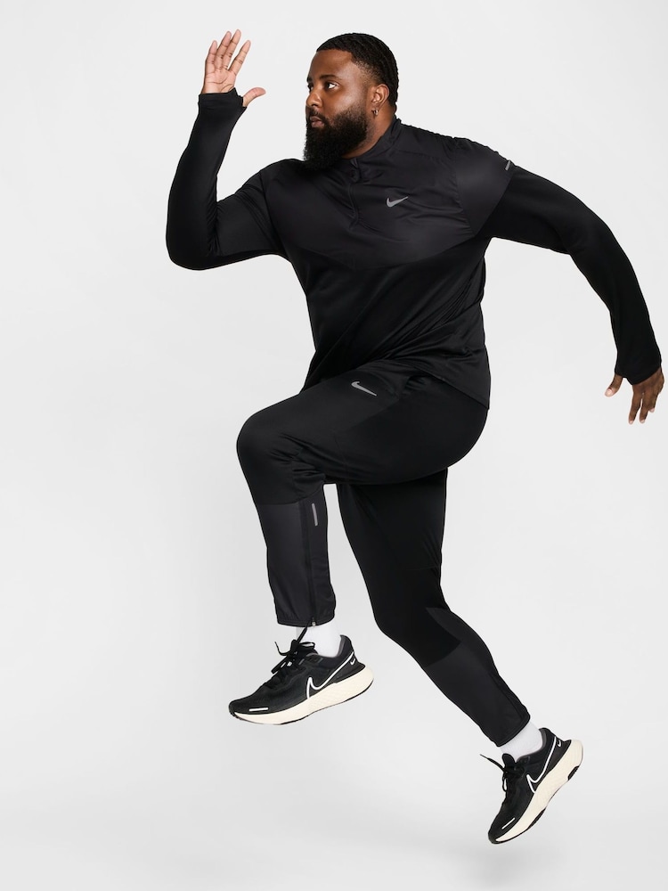 Nike Black Therma-FIT Sphere Element 1/2-Zip Running Top - Image 5 of 5 Nike Black Therma-FIT Sphere Element 1/2-Zip Running Top - Image 5 of 5