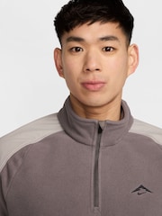 Nike Brown Trail Polarte 1/4-Zip Fleece Running Top - Image 4 of 9