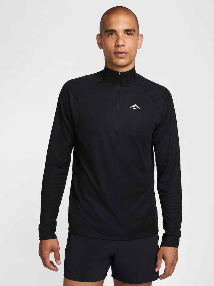 Nike Black Trail Dri-FIT 1/2-Zip Midlayer Top - Image 1 of 9 Nike Black Trail Dri-FIT 1/2-Zip Midlayer Top - Image 1 of 9