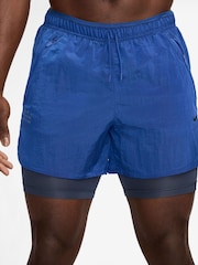 Nike Royal Blue Dri-FIT Stride Division 5 inch 2 in 1 Running Shorts - Image 1 of 5