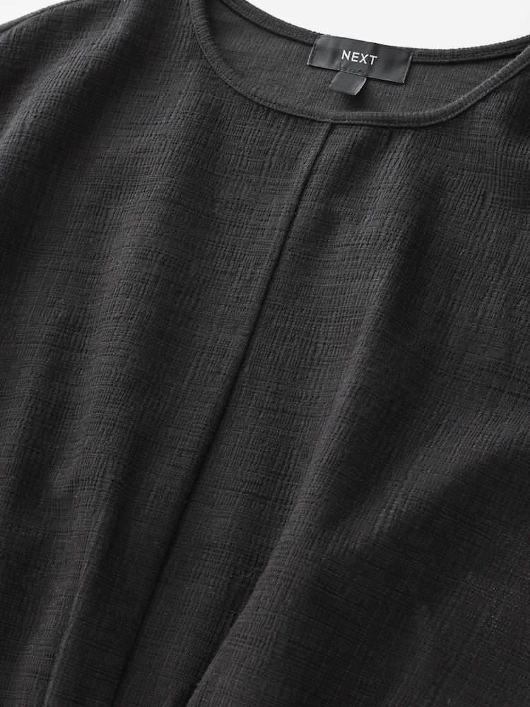 Negro - Textured Jersey Short Sleeve Top - Imagen 6 de 6 Negro - Textured Jersey Short Sleeve Top - Imagen 6 de 6