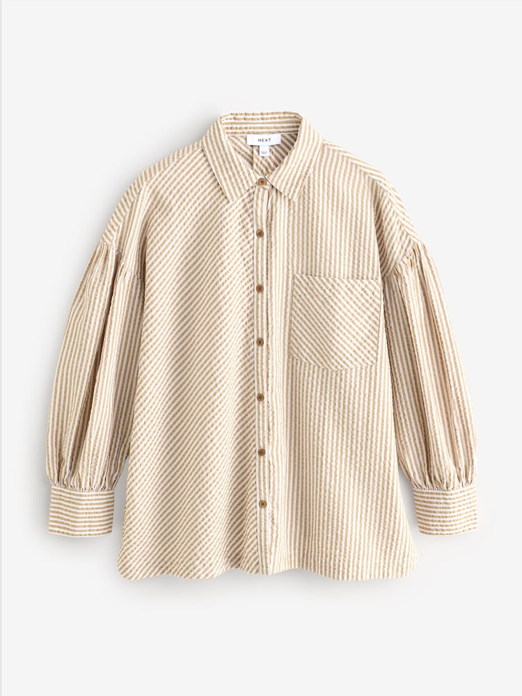 Neutral 100% Cotton Beach Shirt Cover-Up - Image 6 of 8