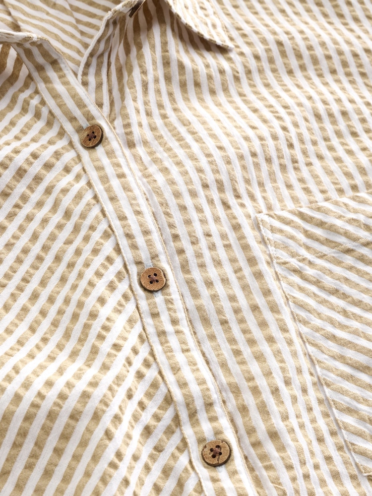 Neutral 100% Cotton Beach Shirt Cover-Up - Image 7 of 8