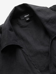 Black 100% Cotton Tie Cover-Up - Image 9 of 10