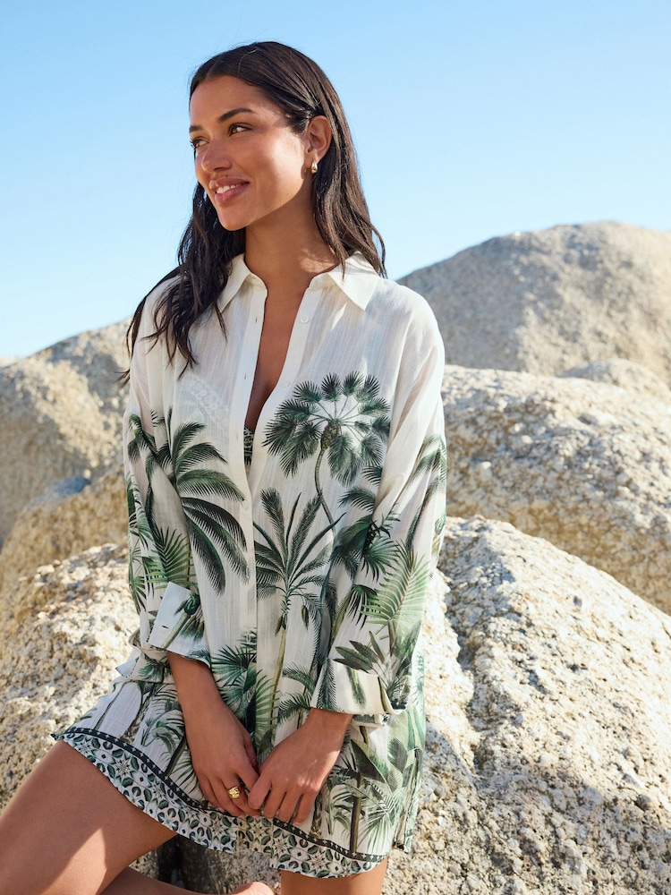 Palm Beach Shirt Cover-Up - Image 1 of 8 Palm Beach Shirt Cover-Up - Image 1 of 8