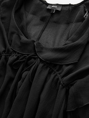 Black Sheer Ruffled Maxi Cover-Up - Image 7 of 8