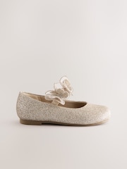 Gold Glitter Butterfly Strap Occasion Shoes - Image 2 of 6