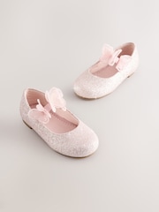 Pink Glitter Butterfly Strap Occasion Shoes - Image 1 of 6