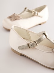 Ivory Butterfly Satin Bridesmaid T-Bar Occasion Shoes - Image 5 of 6
