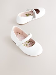 Weiß - Mary-Jane-Schuhe für besondere Anlässe mit Klettverschluss - Bild 1 von 5