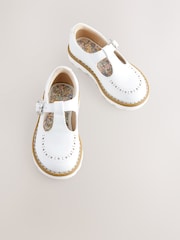 White Standard Fit (F) T-Bar Shoes - Image 1 of 5