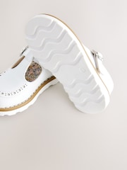 White Standard Fit (F) T-Bar Shoes - Image 5 of 5