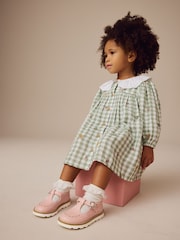 Pink Standard Fit (F) T-Bar Shoes - Image 2 of 8